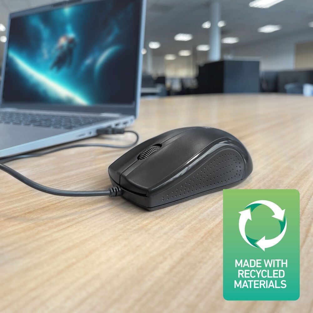 ACT AC5006 Wired Full-Size Optical Mouse Black ACT AC5006 Wired Full-Size Optical Mouse Black