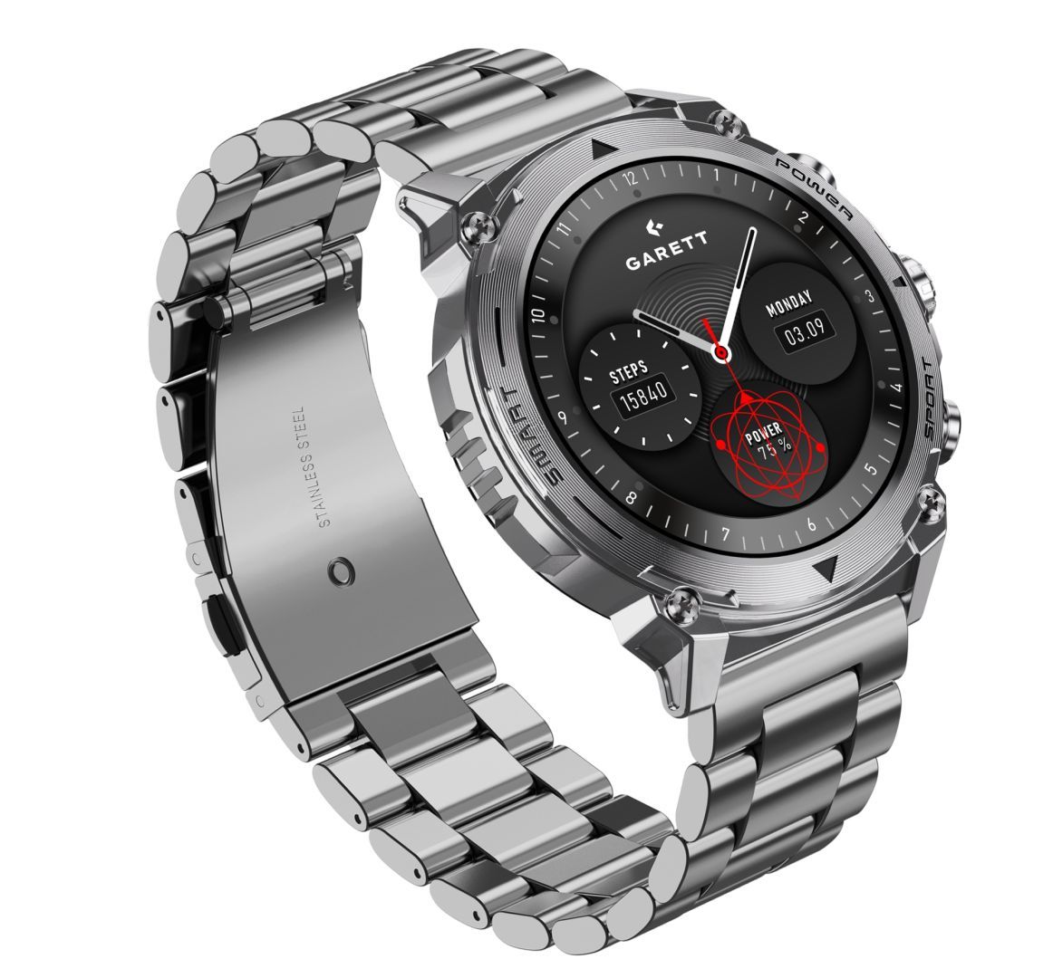 GARETT Atom Smartwatch Silver Steel