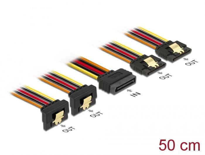 DeLock 4 x SATA HDD > SATA 15 pin Power Plug 50cm