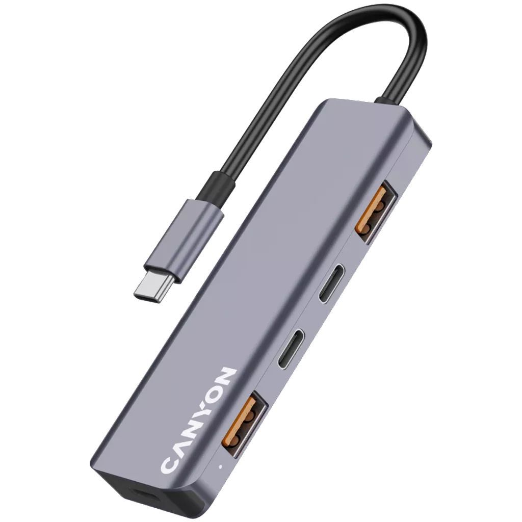 Canyon DS-18 5 Ports USB-C HUB Grey