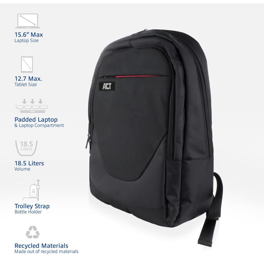 ACT AC8565 Suburb Backpack for laptops up to 15,6" Black ACT AC8565 Suburb Backpack for laptops up to 15,6" Black