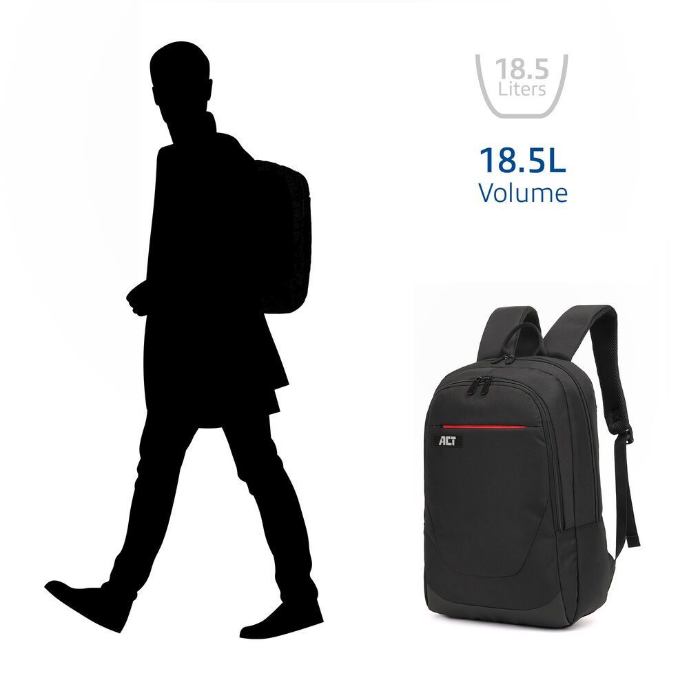 ACT AC8565 Suburb Backpack for laptops up to 15,6" Black ACT AC8565 Suburb Backpack for laptops up to 15,6" Black