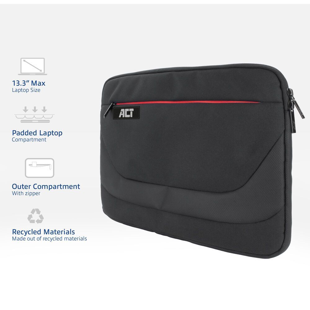 ACT AC8575 Suburb Laptop Sleeve 13,3" Black