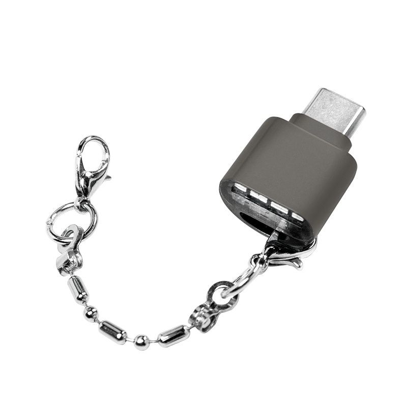 Logilink USB-C to microSD as a key chain Card Reader Black