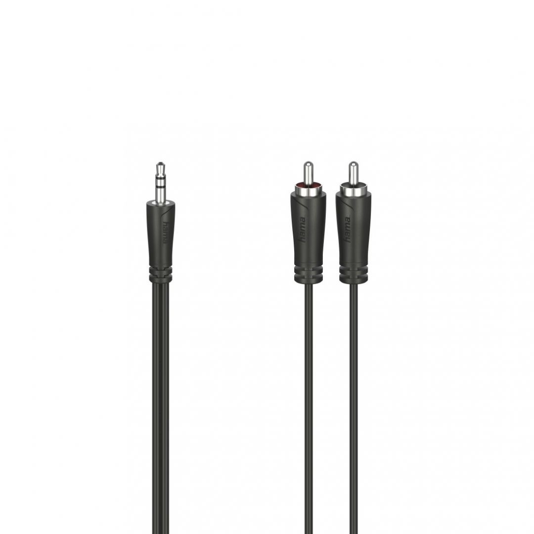 Hama Fic 3,5MM JACK-2RCA összekötőkábel 3m Black