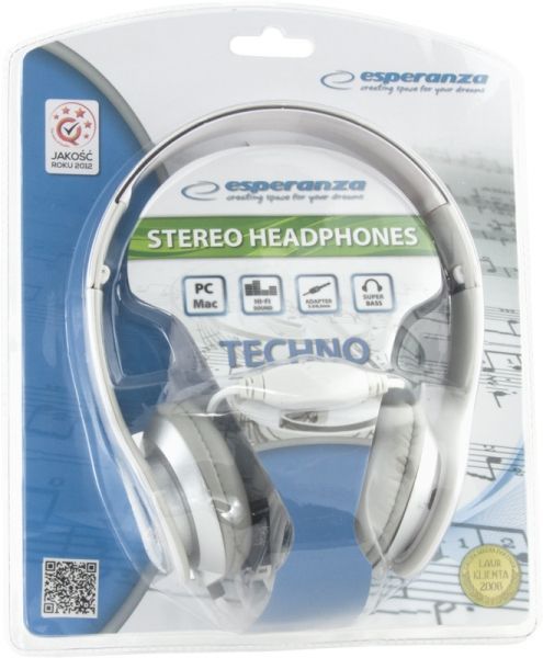 Esperanza Techno Headphone White