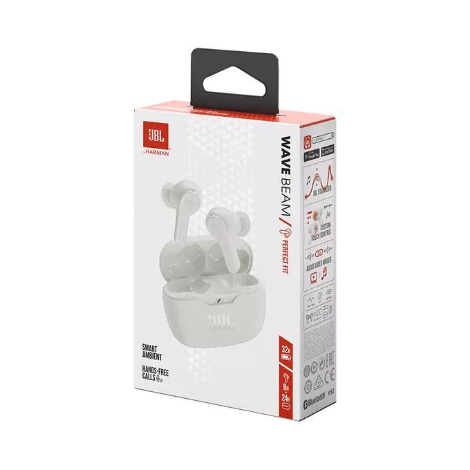 JBL Wave Beam TWS Bluetooth Headset White