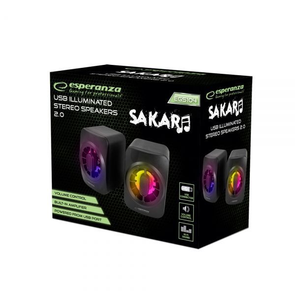 Esperanza Sakala Speaker 2.0 RGB Black