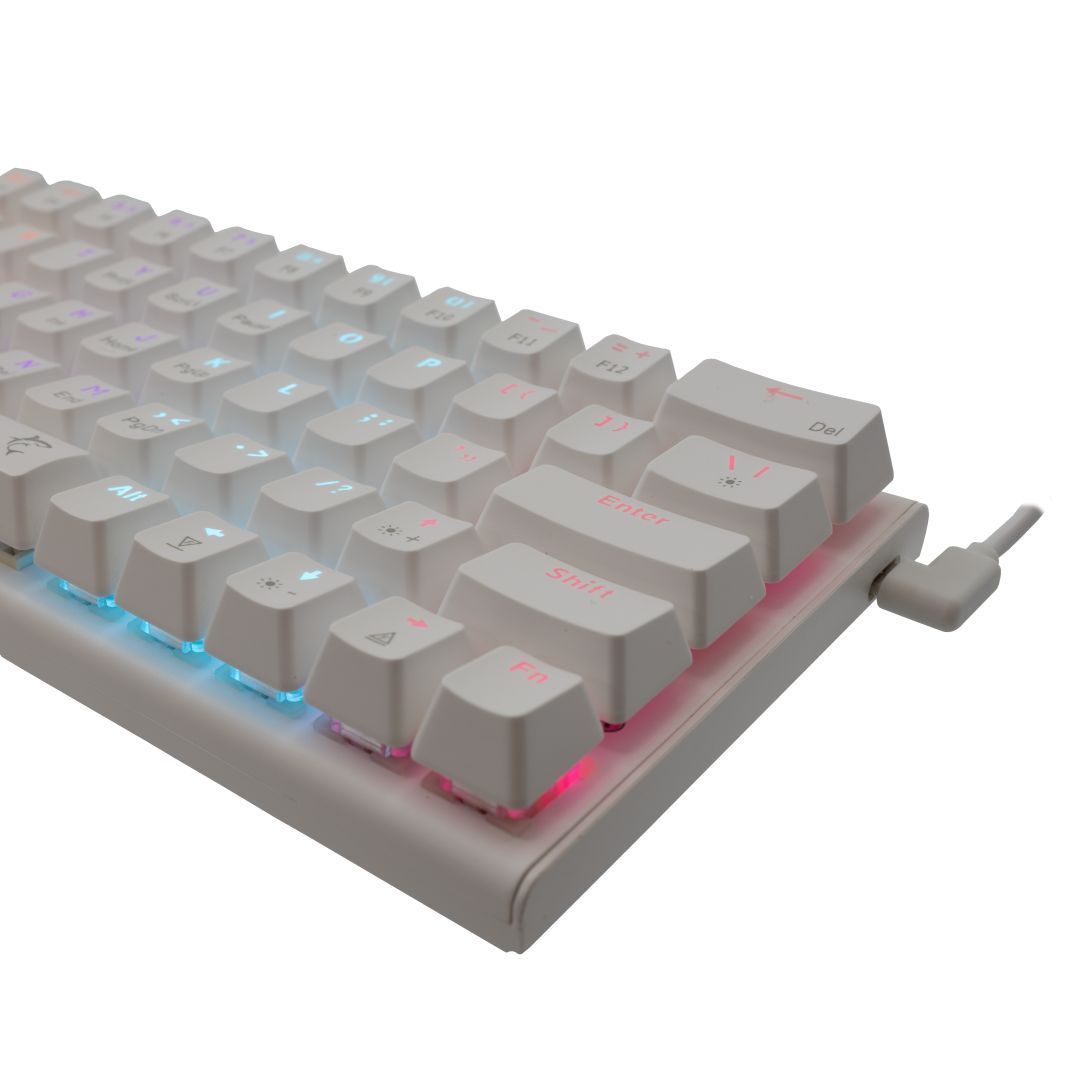 White Shark Wakizashi Red Switches Gaming Keyboard White US