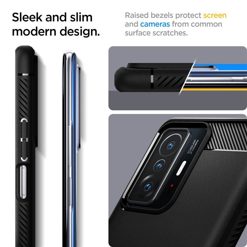 Spigen Rugged Armor, black - Xiaomi 11T/11T Pro