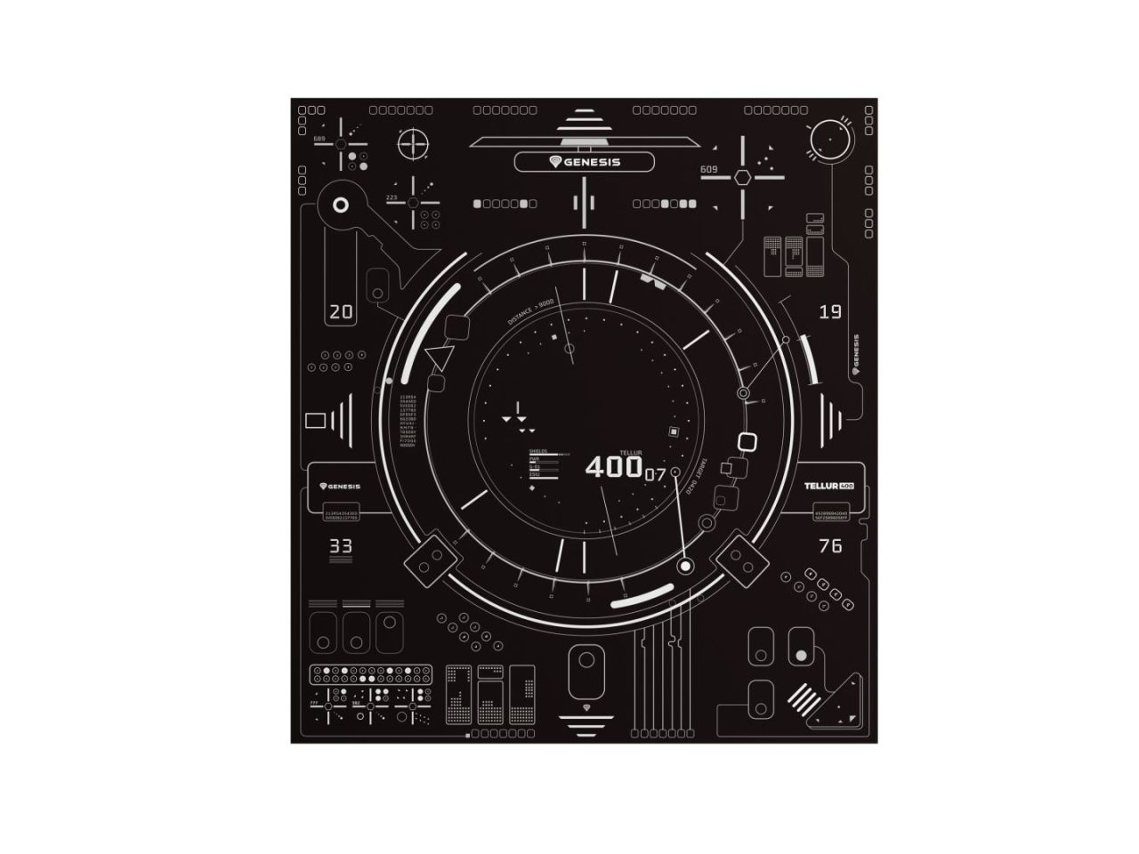 Genesis Tellur 400 Square HUD Black/White