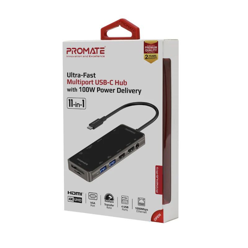 Promate PrimeHub-Pro Docking Station Grey/Black