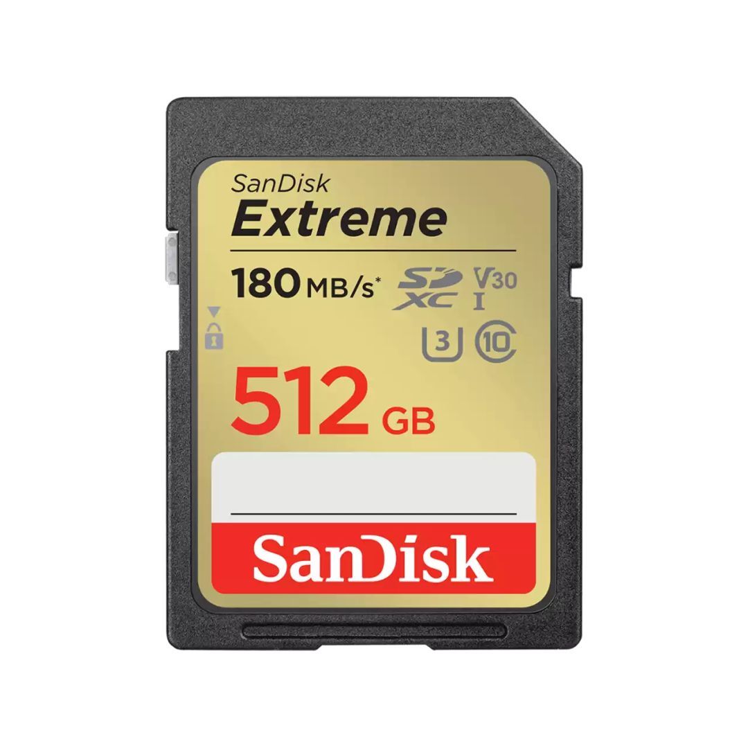 Sandisk 512GB SDXC Class 10 U3 V30 Extreme