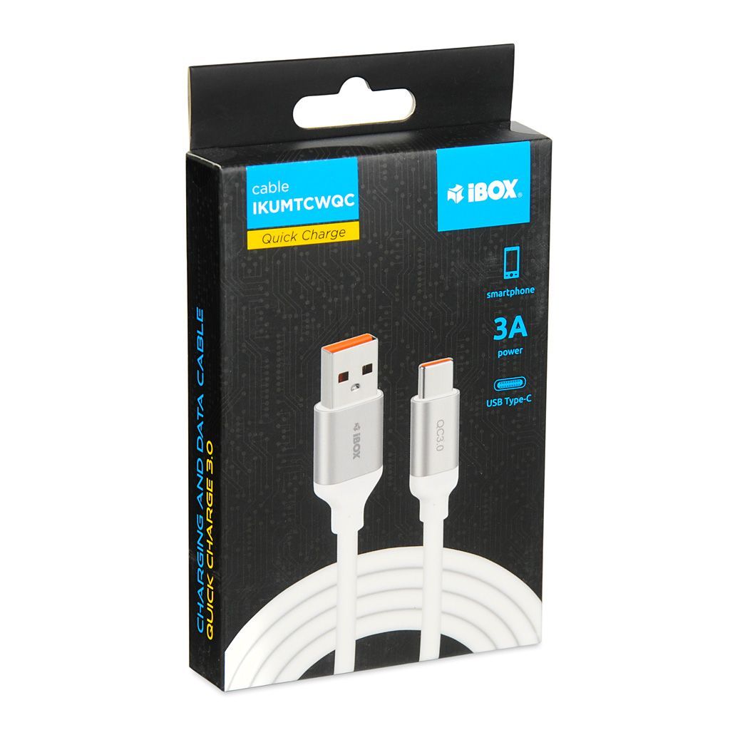 iBox IKUMTCWQC USB-A - USB-C Cable 1,5m White