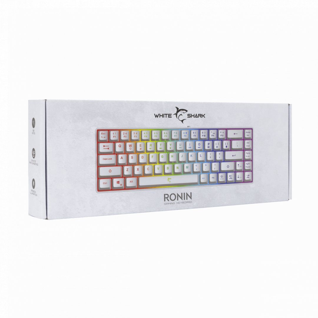 White Shark Ronin RGB Gaming keyboard White US