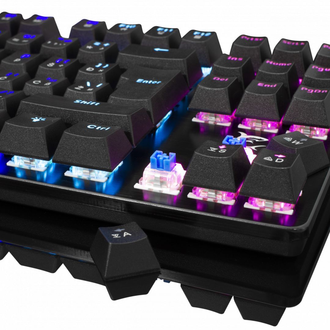 White Shark GK-1925 Spartan RGB Blue Switch Mechanical Keyboard Black US