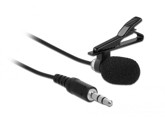 DeLock Tie Lavalier Microphone Omnidirectional Black