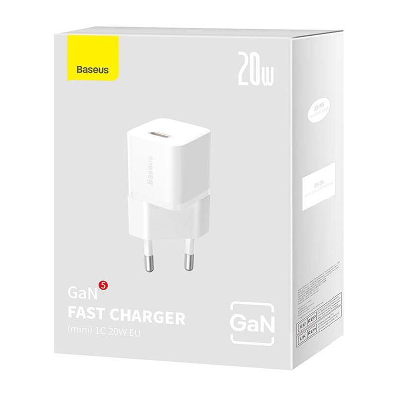 Baseus GaN5 20W Mini 20W Wall Charger White