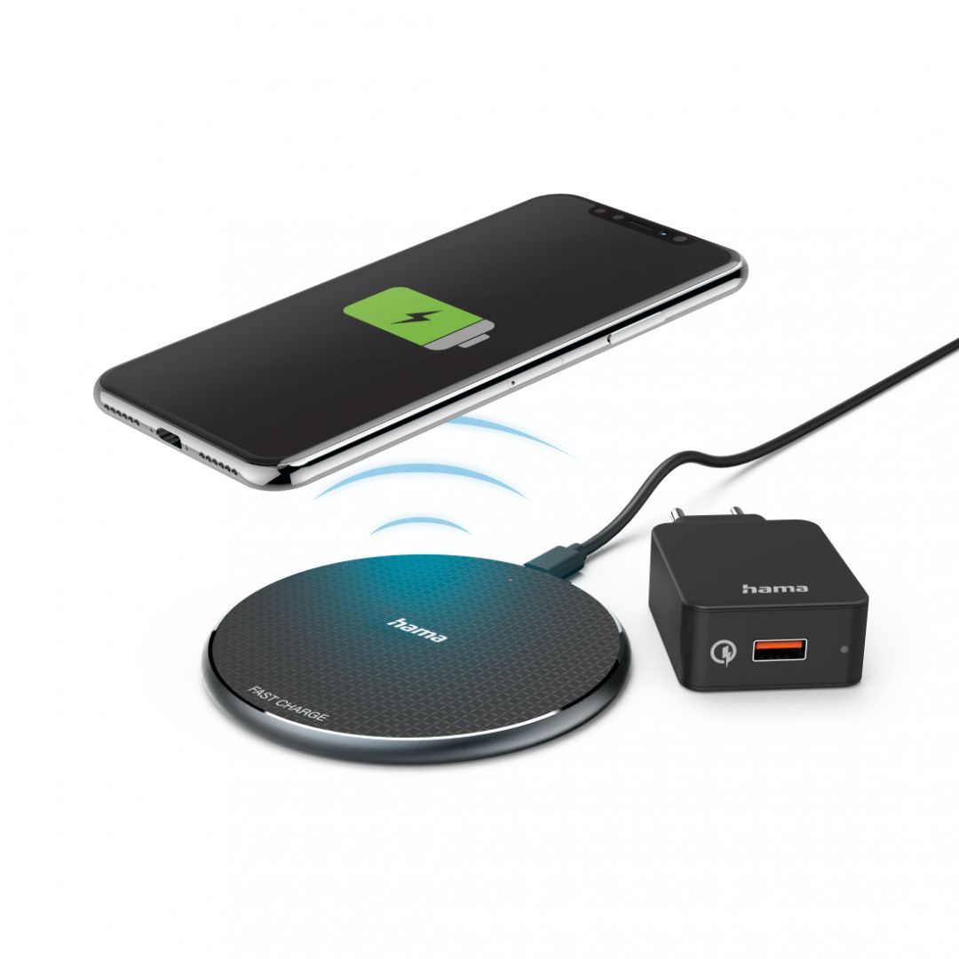 Hama QI-FC10 Wireless Charger + QC 3.0, 10W Black