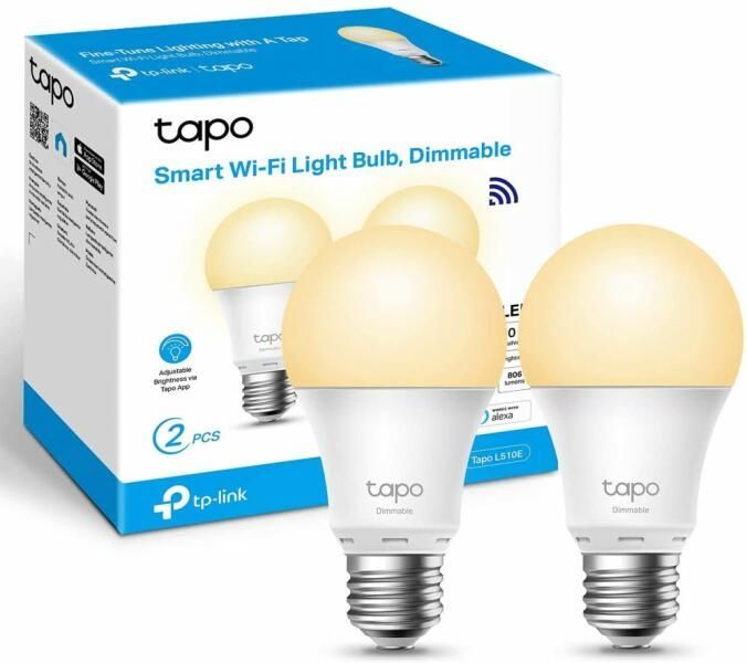 TP-Link Tapo L510E Smart Wi-Fi Light Bulb Dimmable (2-pack)