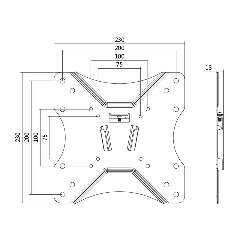 Logilink BP0004 23"-42" TV Wall Mount Fix Black