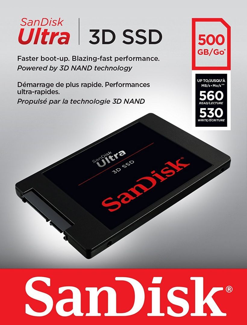 Sandisk 500GB 2,5" SATA3 Ultra 3D