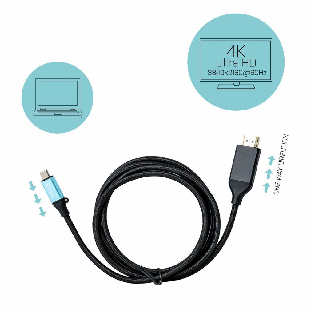 I-TEC USB-C to HDMI 4K/60 Hz cable 1,5m Black