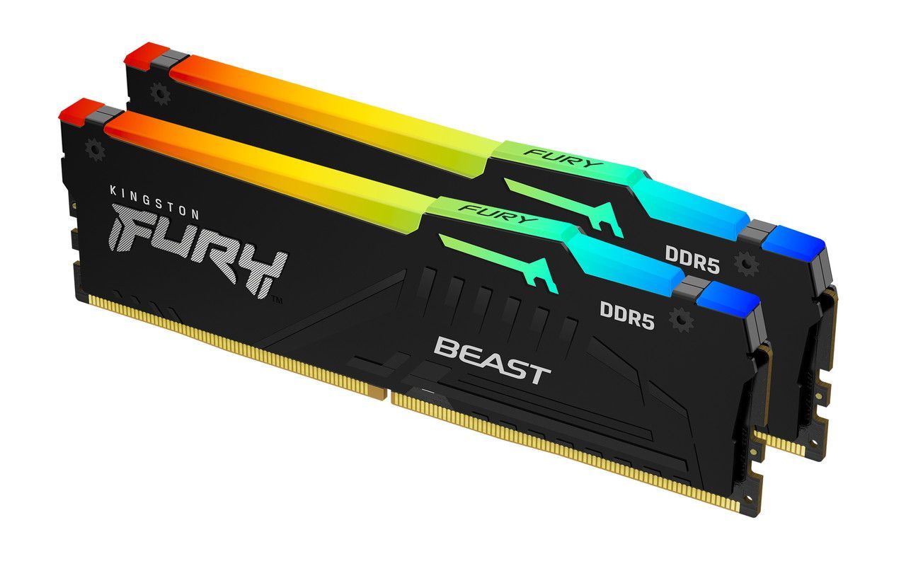 Kingston 16GB DDR5 6000MHz Kit(2x8GB) Fury Beast RGB XMP Black