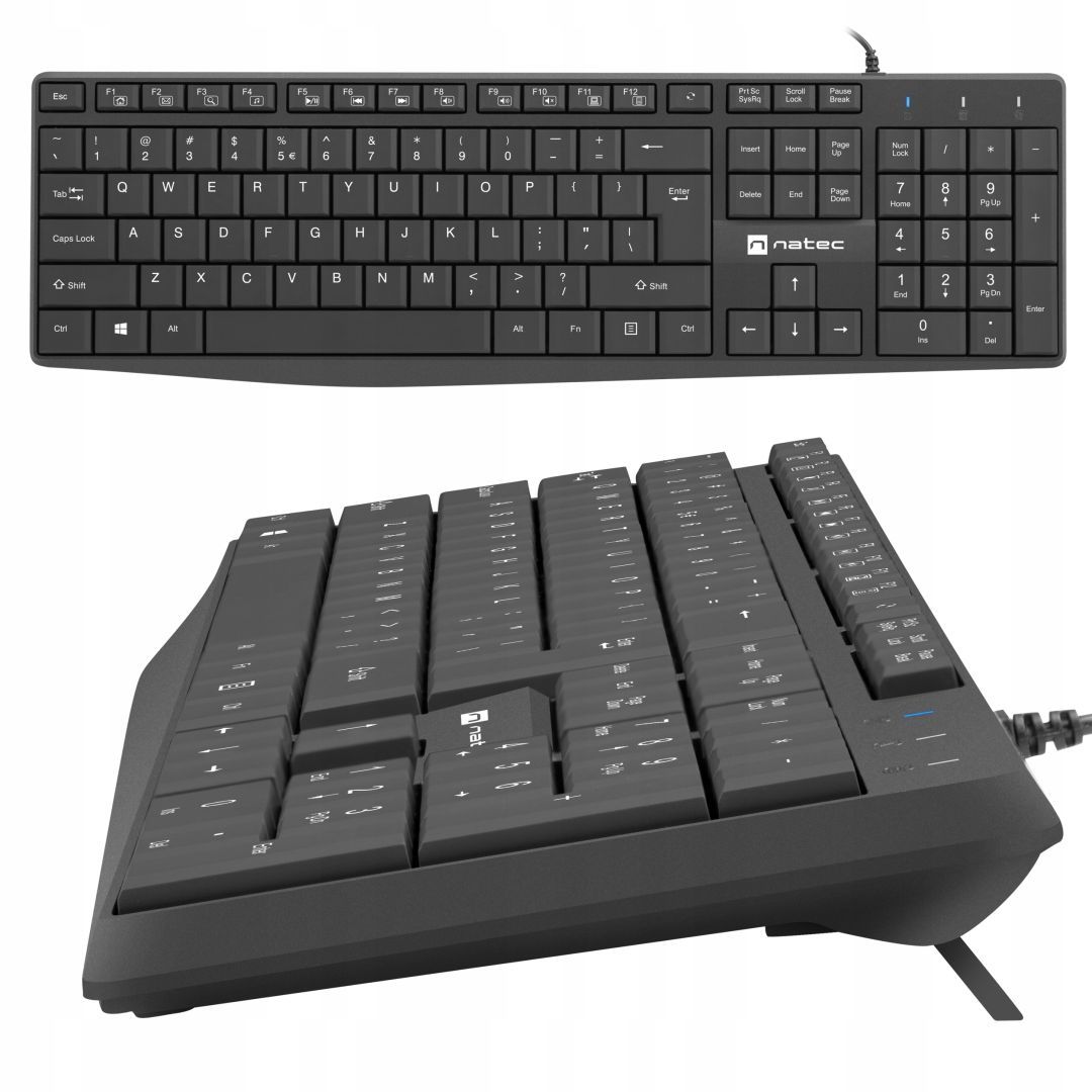 natec Nautilus Keyboard Black US