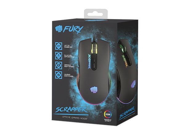 FURY Scrapper RGB Gaming Mouse Black