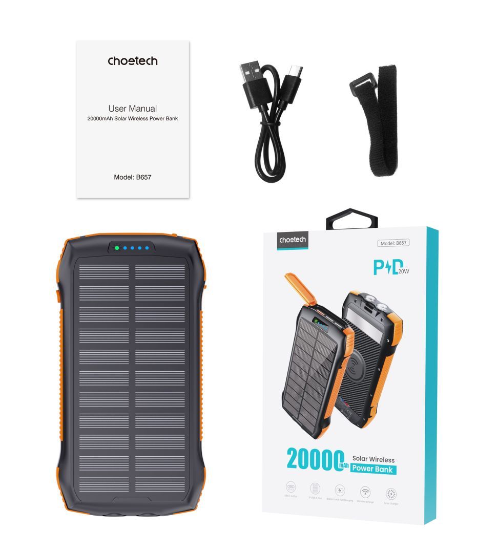 Choetech B657 20000mAh PowerBank Black