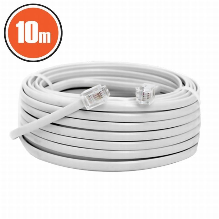 Noname RJ11 Telefonkábel 10m White