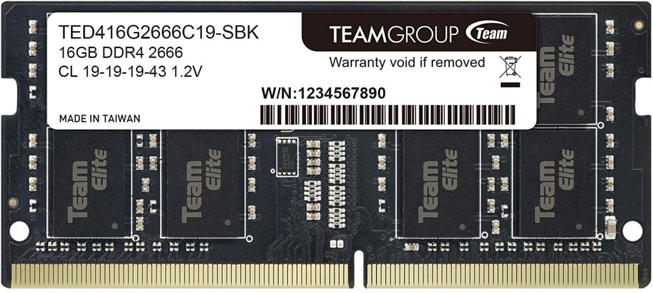 TeamGroup 16GB DDR4 2666MHz SODIMM Elite