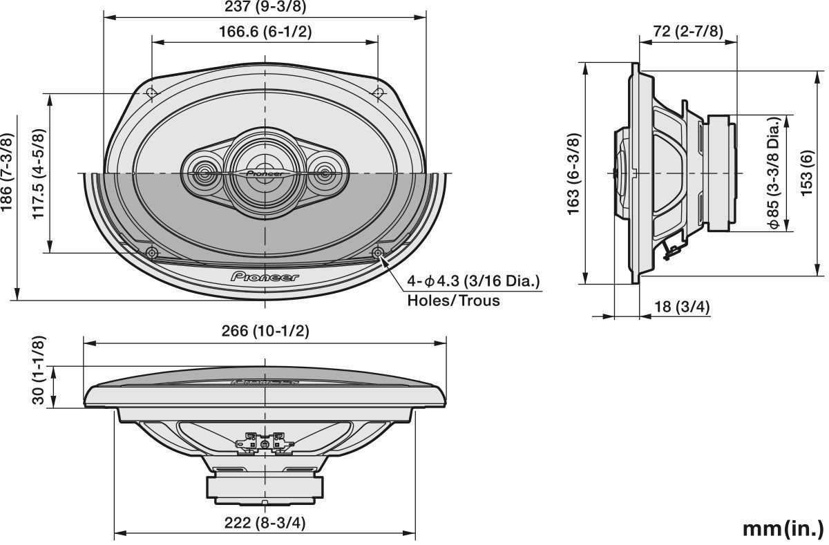 Pioneer TS-A6971F Autóhangszóró