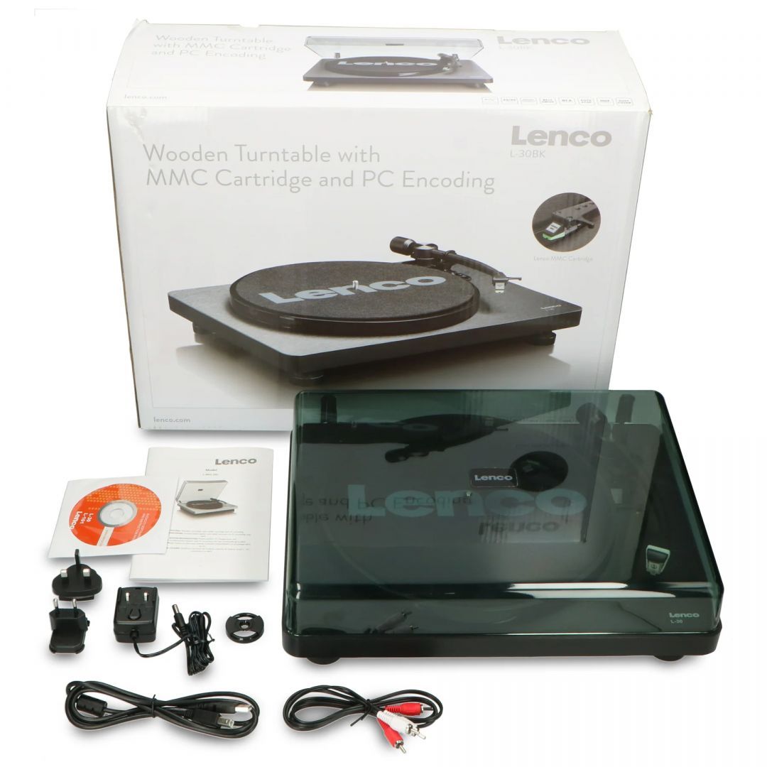 Lenco L-30 Lemezlejátszó Black