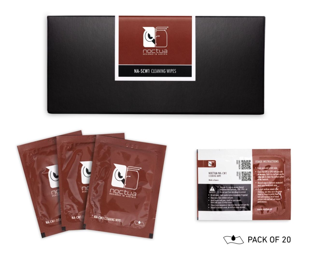 Noctua NA-SCW1 cleaning wipes for removing thermal compounds