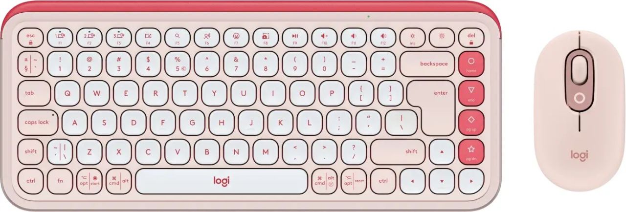 Logitech Pop Icon Wireless Keyboard Combo Pink US