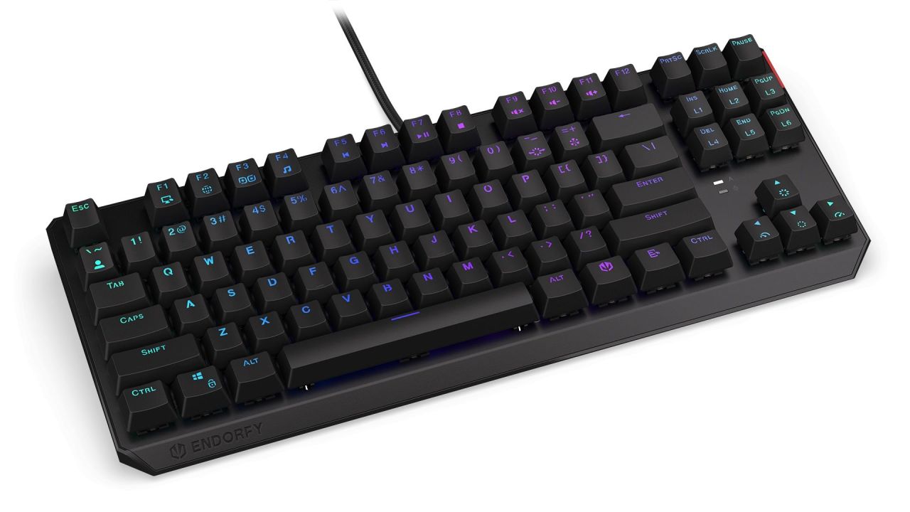 Endorfy Thock TKL Kailh Red Mechanical Keyboard Black US