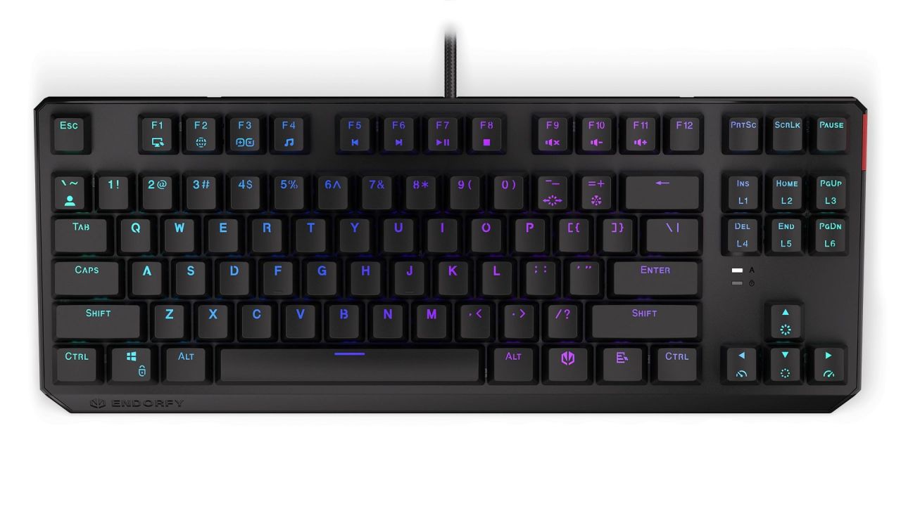 Endorfy Thock TKL Kailh Red Mechanical Keyboard Black US