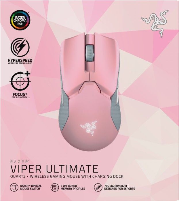 Razer Viper Ultimate with Charging Dock Set Quartz