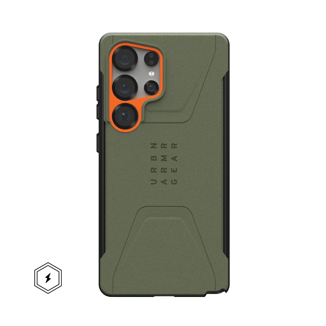 UAG Civilian Pro Samsung Galaxy S 2025 Ultra Olive Drab/Orange