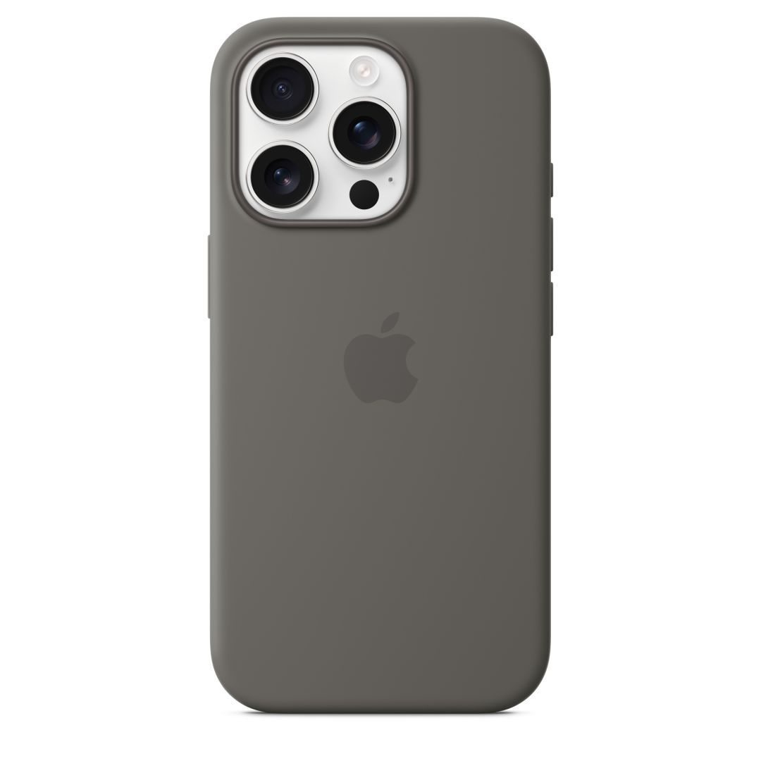 Apple iPhone 16 Pro Silicone Case with MagSafe Stone Gray