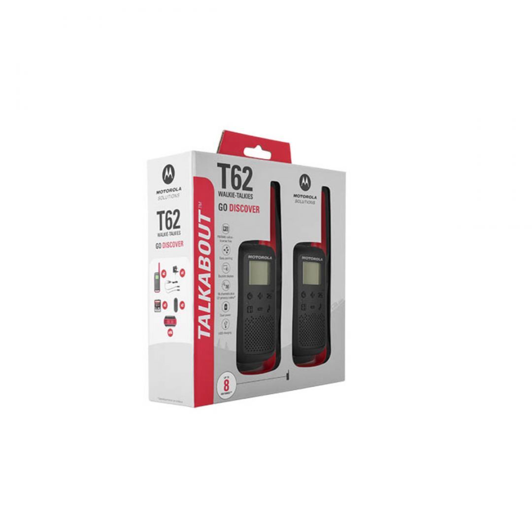 Motorola Talkabout T62 Walkie-Talkie (2 Pcs) Black/Red