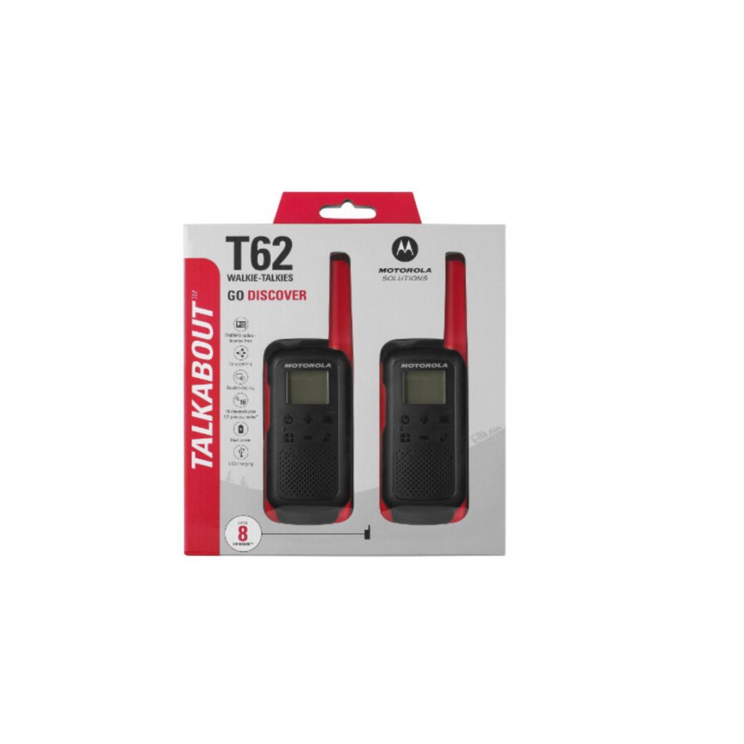 Motorola Talkabout T62 Walkie-Talkie (2 Pcs) Black/Red