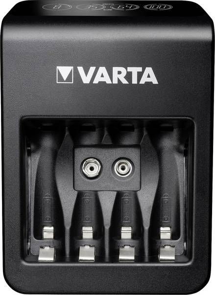 Varta LCD Plug-Plus NiMH AAA/AA/9V PP3 Charger Black