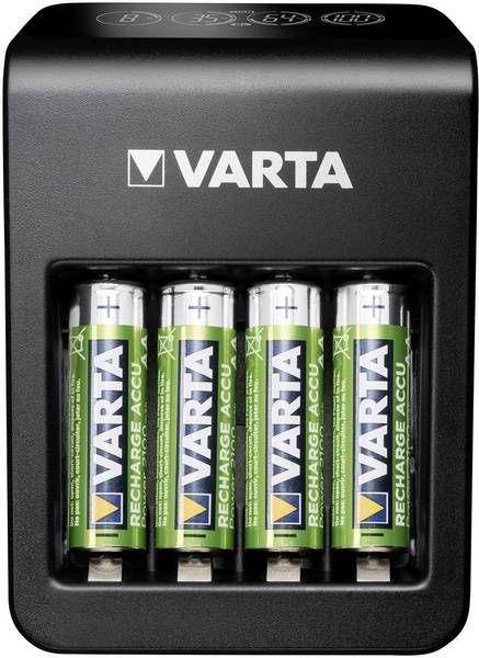 Varta LCD Plug-Plus NiMH AAA/AA/9V PP3 Charger Black