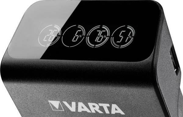 Varta LCD Plug-Plus NiMH AAA/AA/9V PP3 Charger Black