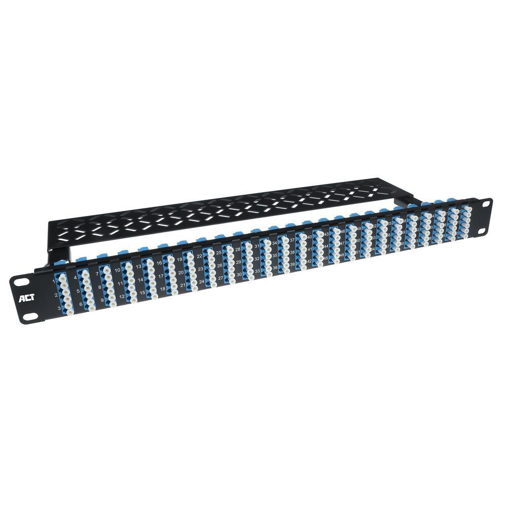 ACT Fiber panel high density 96 connections / 192 fibers LC singlemode OS2 ACT Fiber panel high density 96 connections / 192 fibers LC singlemode OS2