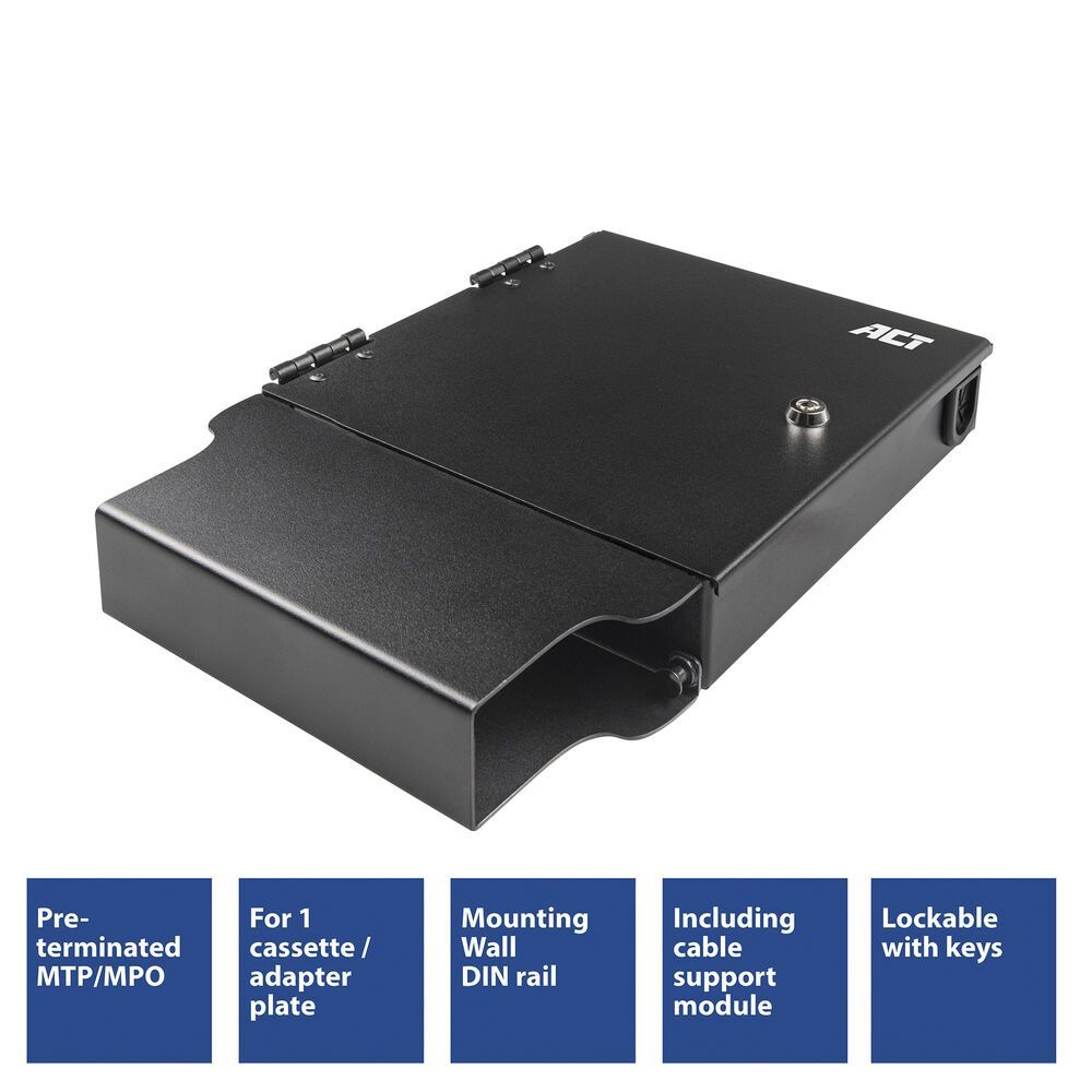ACT Fiber patch box for Pre-terminated and MTP/MPO adapters 1 slot