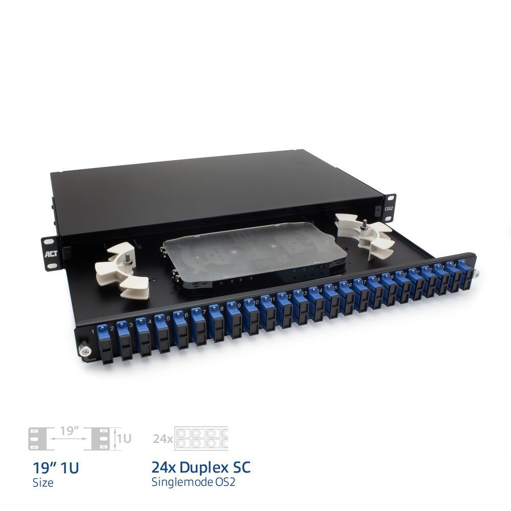 ACT Fiber panel 24 x duplex SC singlemode OS2